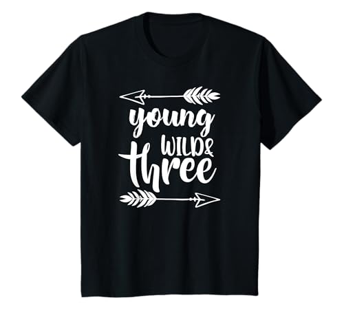 Kinder young wild & and three 3 drei Geburtstag Deko Mädchen Junge T-Shirt von young wild & and three