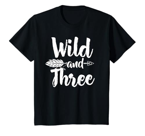 Kinder young wild & and three 3 drei Geburtstag Deko Mädchen Junge T-Shirt von young wild & and three