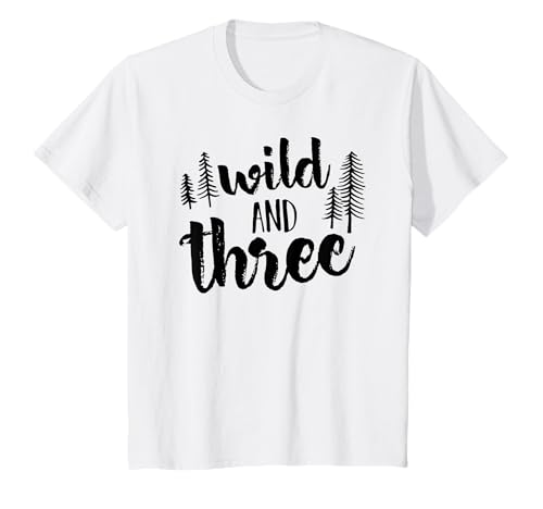 young wild & and three 3 drei Geburtstag Deko Mädchen Junge T-Shirt von young wild & and three