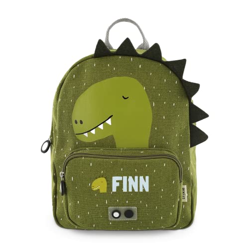 your surprise Trixie Kinderrucksack mit Namen - Rucksack mit Namen für Kinder aus 100% Baumwolle (31x23x10 CM) (Dino) von your surprise