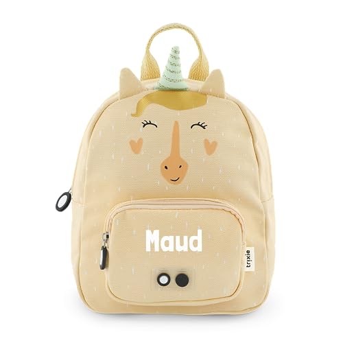 your surprise Trixie Kinderrucksack mit Namen - Rucksack mit Namen für Kinder aus 100% Baumwolle (31x23x10 CM) (Einhorn) von your surprise