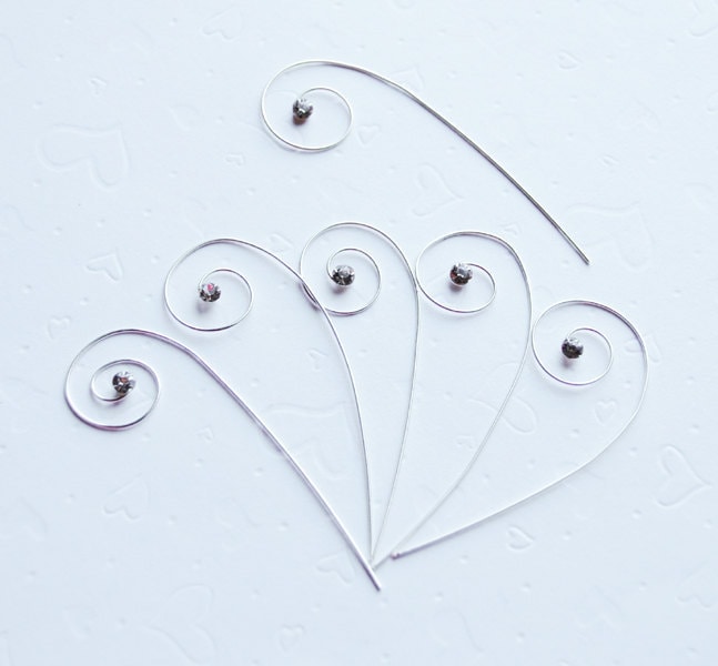 20 Klare Kristall Versilberte Swirl Pin Stiel Bouquet Schmuck Hochzeit Torten Topper Dekoration Free Shipping Usa Ac017 von yourperfectgifts