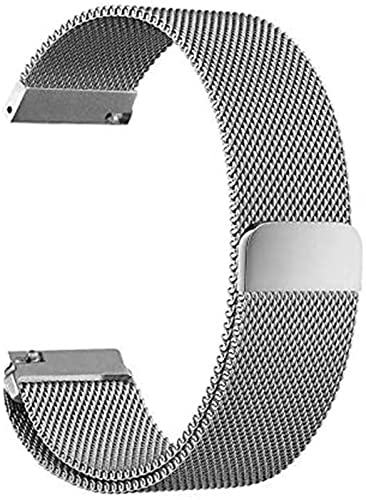 yourug Stahl-Uhrenarmband Edelstahlarmband 16 18 20 22 für 24 mm Uhrenarmband Starp Schnallenverschluss (Farbe: 20 mm oder S2, Größe: Silber) von HVTTIOR