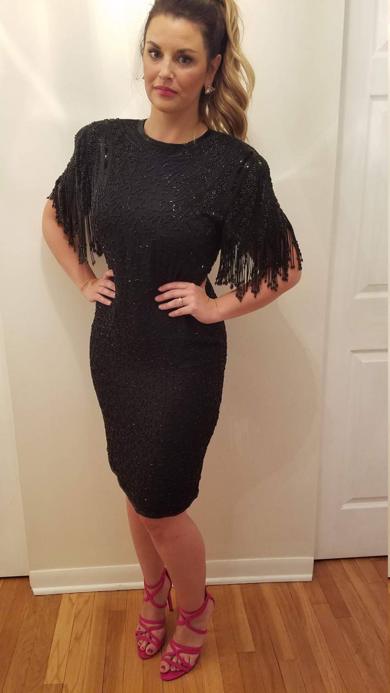 Perlen Vintage Cocktailkleid - Partykleid Mit Offenem Rücken von yousedClothing