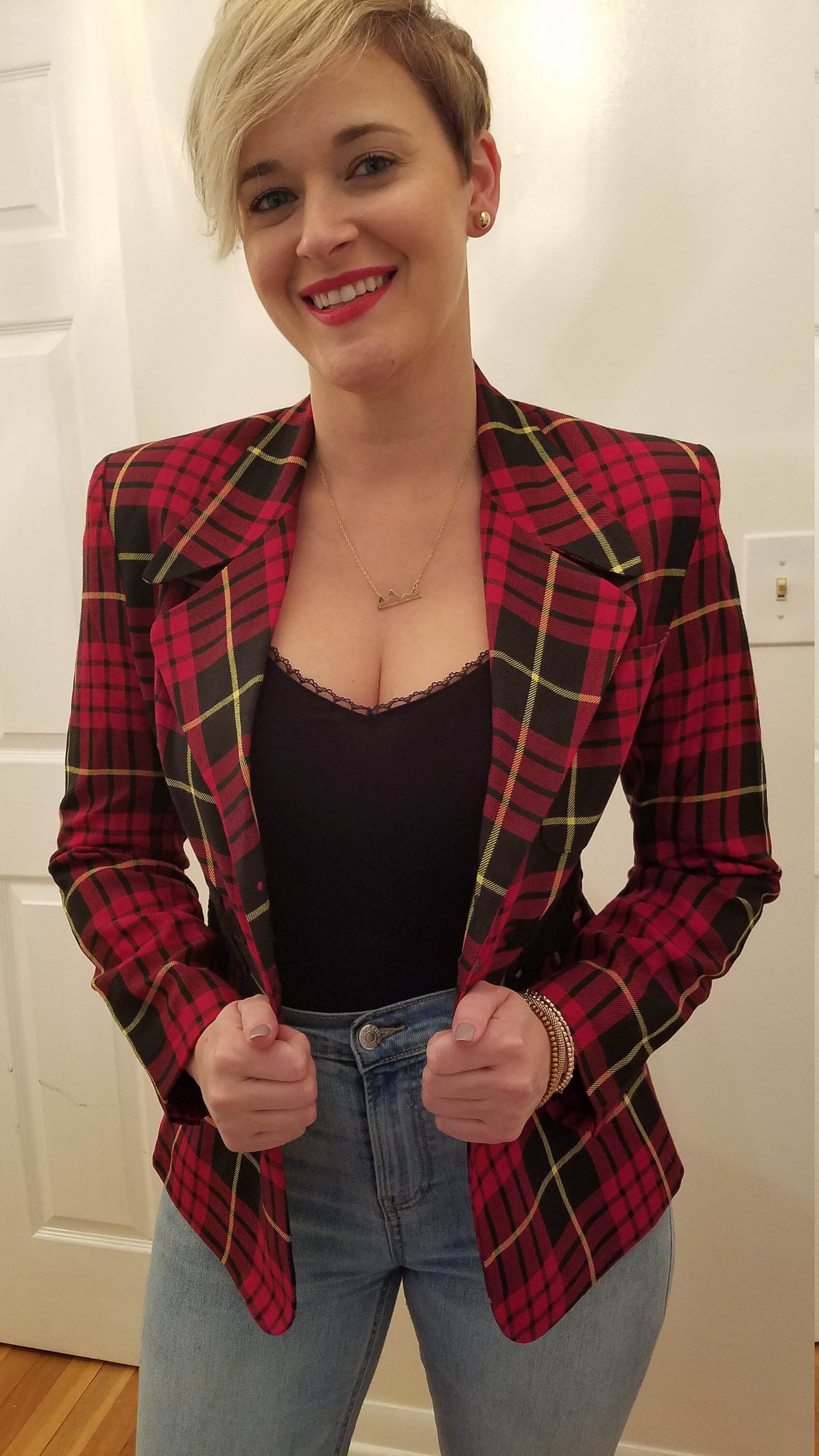 Schlichter, Karierter Bestickter Einreiher Schlichter, Karierter Bestickter Einreiher von yousedClothing