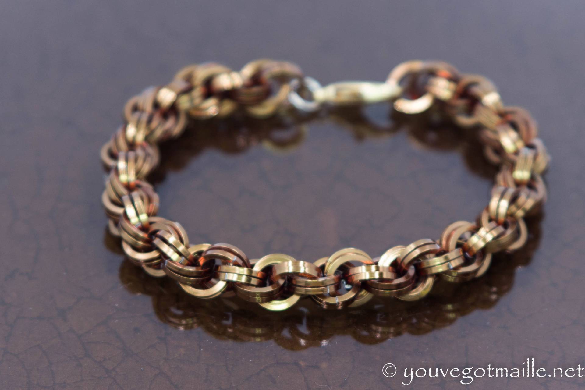 Doppelspiralen Chainmaille Unisex Armband Doppelspiralen Chainmaille Unisex Armband von youvegotmaille