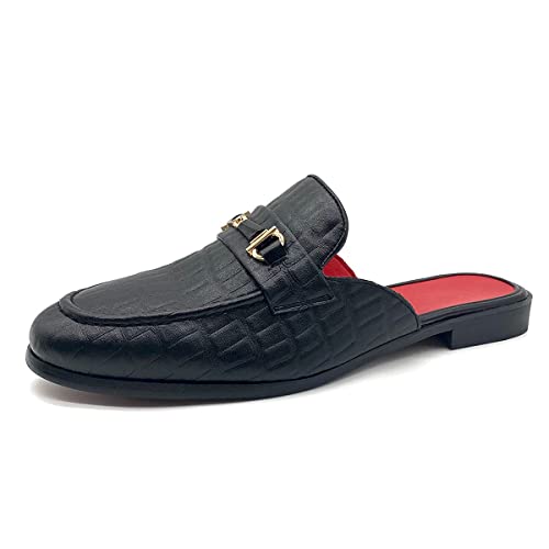 youxiaoyou Herren Kleid Pantoletten Hausschuhe Wildleder Slip On Loafer Samt Rückenfrei Sandalen Größe 40-47, Schwarz5, 42.5 EU von youxiaoyou