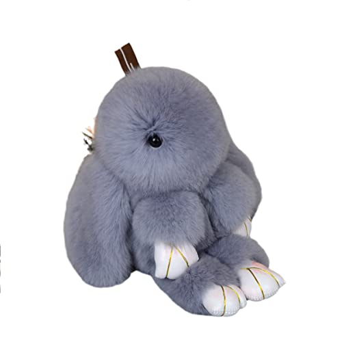 Kaninchen-Anhänger, Hase, Schlüsselanhänger, Hasentasche, Schlüsselanhänger, Anhänger, hellgrau, 5.7 x 4.3 inch von youyoucool