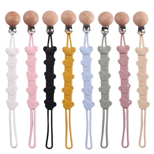 yrozvw 3er-Pack personalisierte Schnuller-Silikonclips, einteilige Beißring-Clips als Geschenk für Jungen und Mädchen, Chunks-Silikonclips für Babys yrozvw 3er-Pack personalisierte Schnuller-Silikonclips, einteilige Beißring-Clips als Geschenk für Jungen und Mädchen, Chunks-Silikonclips für Babys von yrozvw