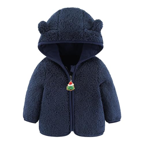 Fleecejacken KapuzenmäNtel Jacke Kinderjacke Baby PlüSch Kapuzenjacken Kinder Zip Up Outerwear Mantel Warme Winterjacke Kleinkind Kinderjacke Sweatshirt Schnee Outwear Outdoor Jacke Mit Ohren Kapuze von yruphome