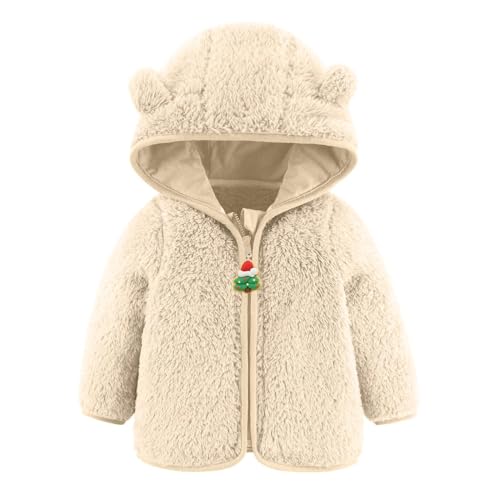 Fleecejacken KapuzenmäNtel Jacke Kinderjacke Baby PlüSch Kapuzenjacken Kinder Zip Up Outerwear Mantel Warme Winterjacke Kleinkind Kinderjacke Sweatshirt Schnee Outwear Outdoor Jacke Mit Ohren Kapuze von yruphome