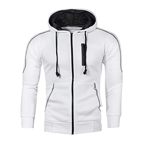 Kapuzenpulli ÜBergangsjacke Herren Jacke Zip Up Hoodies 2023 Kapuzenpulli Sweatshirt Winterjacke LäSsiges Top Fitness Pullover Lockerer Hoodie Warmer Sportlicher Pullover Jacke Langarm Streetwear von yruphome