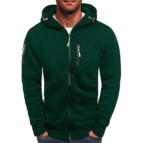 Kapuzenpulli ÜBergangsjacke Herren Jacke Zip Up Hoodies 2023 Kapuzenpulli Sweatshirt Winterjacke LäSsiges Top Fitness Pullover Lockerer Hoodie Warmer Sportlicher Pullover Jacke Langarm Streetwear von yruphome