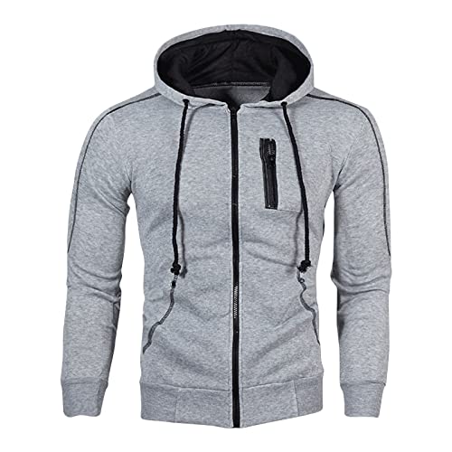 Kapuzenpulli ÜBergangsjacke Herren Jacke Zip Up Hoodies 2023 Kapuzenpulli Sweatshirt Winterjacke LäSsiges Top Fitness Pullover Lockerer Hoodie Warmer Sportlicher Pullover Jacke Langarm Streetwear von yruphome