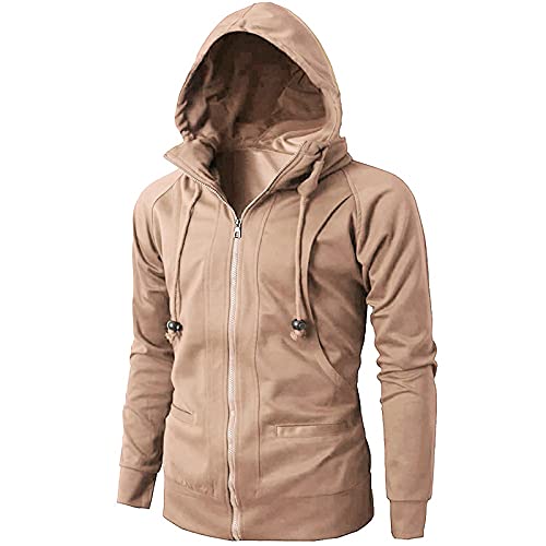 Kapuzenpulli ÜBergangsjacke Herren Jacke Zip Up Hoodies 2023 Kapuzenpulli Sweatshirt Winterjacke LäSsiges Top Fitness Pullover Lockerer Hoodie Warmer Sportlicher Pullover Jacke Langarm Streetwear von yruphome