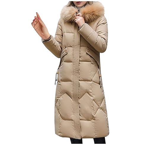 Langärmelige Warme Baumwolljacke Für Damen Im Herbst Und Winter Lange Daunenjacke Für Damen Mit Kapuze Wattierung Und Taschen Herbstmode Sweatshirt Mantel Oberbekleidung Langarmmantel Und Winter von yruphome