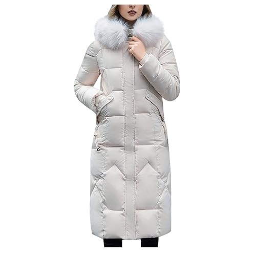 Langärmelige Warme Baumwolljacke Für Damen Im Herbst Und Winter Lange Daunenjacke Für Damen Mit Kapuze Wattierung Und Taschen Herbstmode Sweatshirt Mantel Oberbekleidung Langarmmantel Und Winter von yruphome