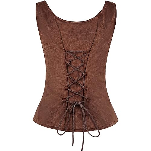 Solides Vollbrustkorsett Für Damen Bustier Dessous Oberteil Gothic Shapewear Sexy Korsett Einreihig Oberbekleidung Sexy Body Retro Mittelalter Tanktop Für Herren Und Damen Mit Schnürung Renaissance von yruphome