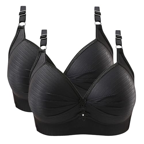 yruphome 2Pcdamen Alltags BH Für Damen2 Teiliger Drucked Togethergroße Tages Bhunterwäscheohne Randnahtloser Bhminimizer Bhnahtlosnicht Gepolsterte Bügel BHS In Übergrößetogether Plus Size BH von yruphome