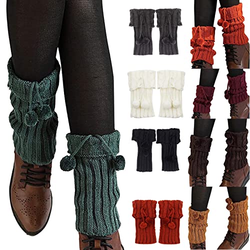 yruphome Damen BeinwäRmer Gestrickte Beinsocken Gerippte Strickende FußAbdeckung Warme Bequeme BeinwäRmer Winter Warmer StrüMpfe BeinwäRmer Lange Socken Hohe FußLose KniestrüMpfe Damen MäDchen von yruphome