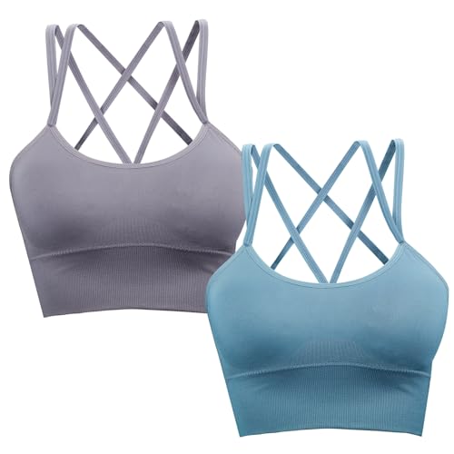 ytorgr Damen Sport BH Frauen hohe Unterstützung Ohne Bügel Kreuz Rücken Sport-BHS für Workout Yoga Gym S-XXL von ytorgr