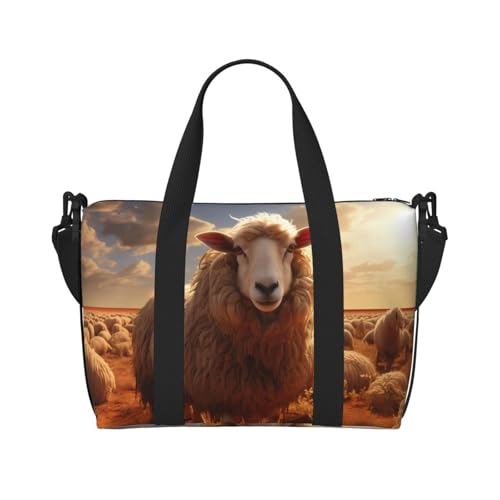 YUANGJHOP Australian Sheep Printing Hand Travel Bag Personal Item Bag Women Handtasche Travel Large Shoulder Bag with Zipper von yuangjhop
