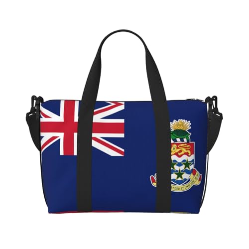 YUANGJHOP Flagge der Kaimaninseln Druck Hand Reisetasche Persönliche Gegenstände Tasche Damen Handtasche Reise Große Umhängetasche mit Reißverschluss von yuangjhop