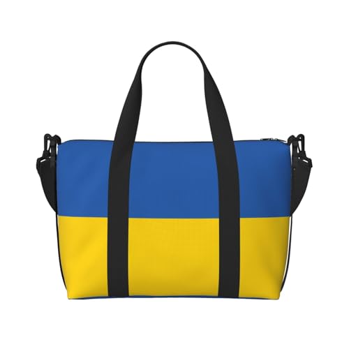 YUANGJHOP Flagge der Ukraine Druck Hand Reisetasche Persönliche Gegenstände Tasche Damen Handtasche Reise Große Umhängetasche mit Reißverschluss von yuangjhop