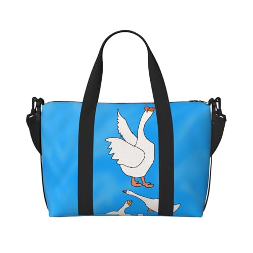 YUANGJHOP White Goose House Druck Hand Reisetasche Persönliche Gegenstände Tasche Damen Handtasche Reise Große Umhängetasche mit Reißverschluss von yuangjhop
