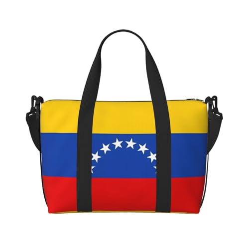 yuangjhop Flagge von Venezuela Druck Hand Reisetasche Persönliche Gegenstände Tasche Damen Handtasche Reise Große Umhängetasche mit Reißverschluss von yuangjhop