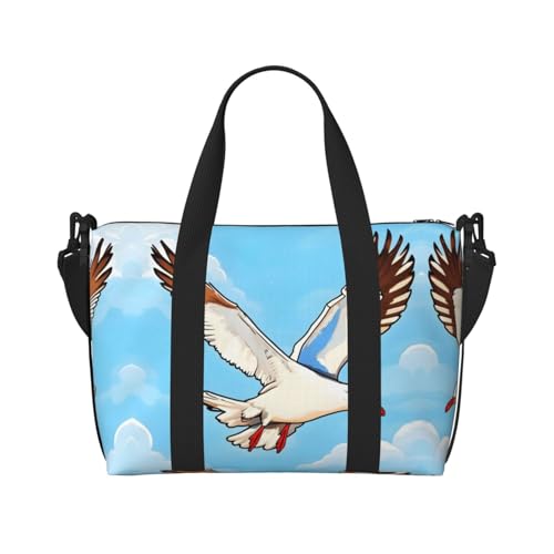 yuangjhop Flying Seagulls Printing Hand Travel Bag Personal Item Bag Women Handtasche Travel Large Shoulder Bag with Zipper von yuangjhop