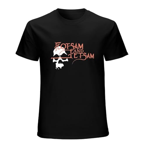 Flotsam and Jetsam Thrash Metal Vintage T Shirt Short Sleeve Funny Top Black XL von yuankeduo