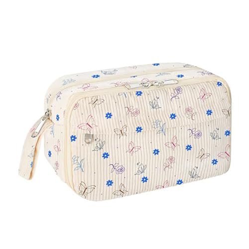 yuhlkopm Ästhetisches Federmäppchen mit Reißverschluss, großes Fassungsvermögen für Aufbewahrung und Schreibwaren, ästhetische Federmäppchen aus Segeltuch, Typ+2 von yuhlkopm