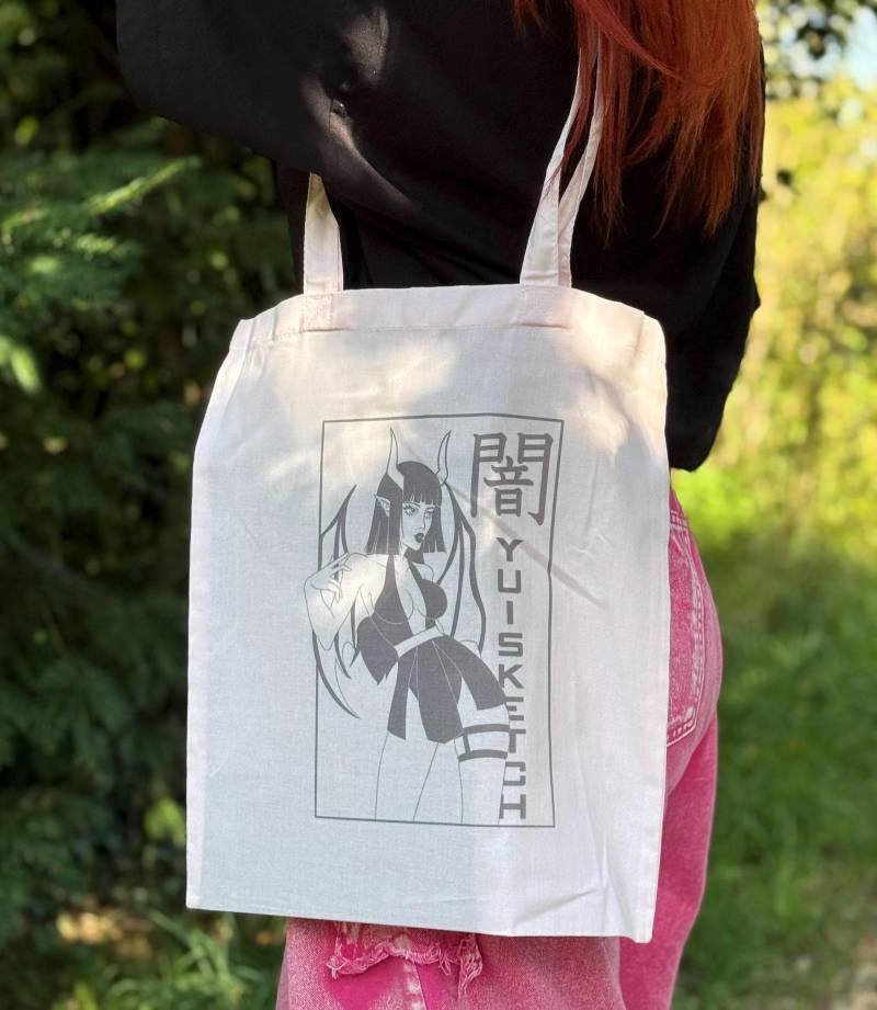 Tote Bag Anime Style Grafik Charakter Succubus Tote Bag Anime Style Grafik Charakter Succubus von yuisketch