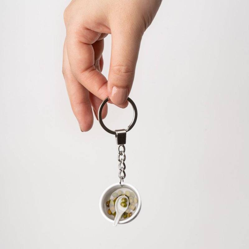 Green Bean Soup Schlüsselanhänger Fake Food Keychain von yumazingDE