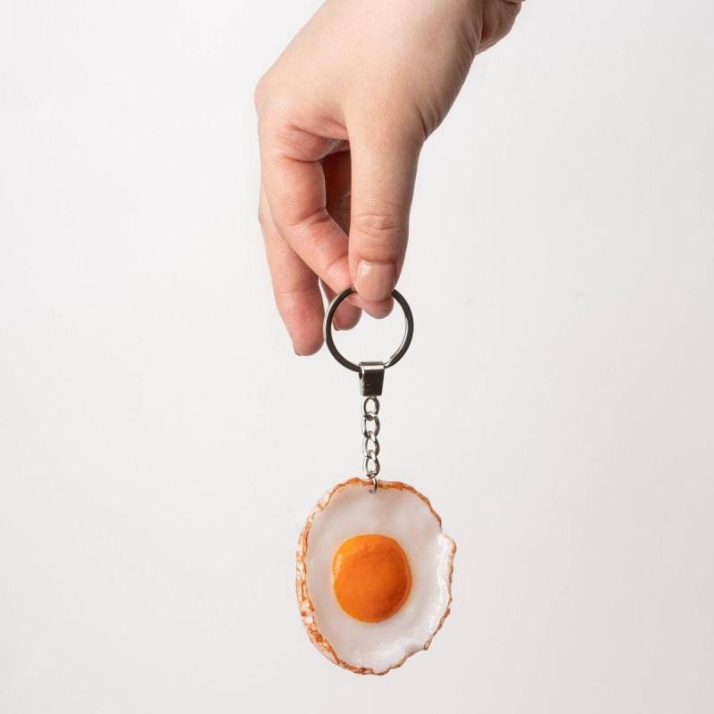 Spiegelei Schlüsselanhänger Fake Food Keychain von yumazingDE