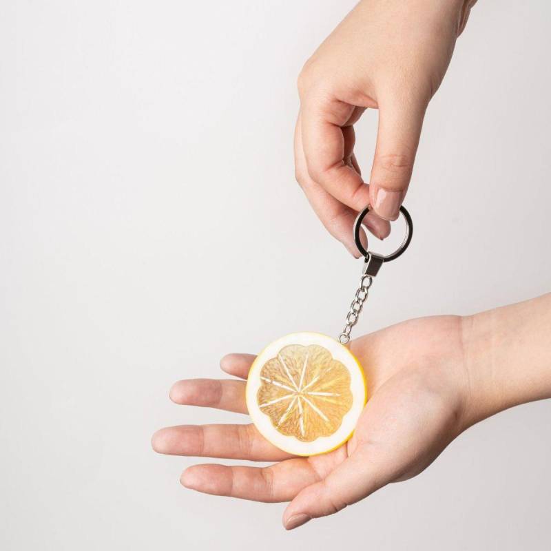 Zitronenscheibe Schlüsselanhänger Fake Food Keychain von yumazingDE