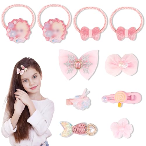 Haarspangen Mädchen 10 Pcs Mädchen Haarschmuck Set Cartoon Thema Haarschmuck Schmuckset Karikatur Haarspangen Kindertagsgeschenk Geburtstag Geschenk für Baby Mäd-chen Teens Kleinkinder von yumcute