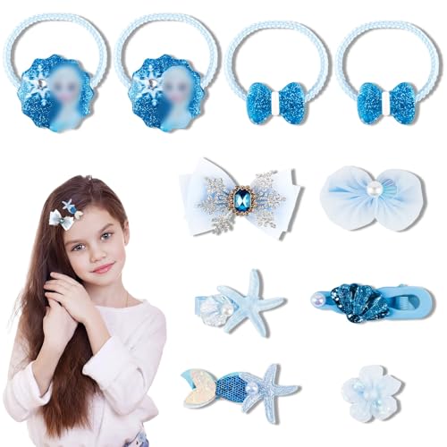Haarspangen Mädchen 10 Pcs Mädchen Haarschmuck Set Cartoon Thema Haarschmuck Schmuckset Karikatur Haarspangen Kindertagsgeschenk Geburtstag Geschenk für Baby Mäd-chen Teens Kleinkinder von yumcute