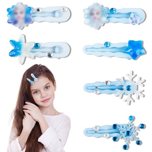 Haarspangen Mädchen 6 Pcs Mädchen Haarschmuck Set Cartoon Thema Haarschmuck Schmuckset Karikatur Haarspangen Kindertagsgeschenk Geburtstag Geschenk für Baby Mäd-chen Teens Kleinkinder von yumcute