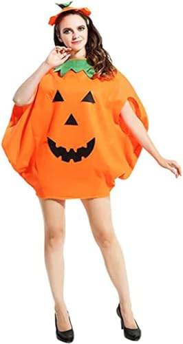 yumcute Halloween Kostüm Kürbis Kostüm Anzug süß unisex mit Lustige Kürbis Cosplay Party Kleidung Karneval lustig Party Cosplay Kleidung Geeignet für Kinder Erwachsene von yumcute