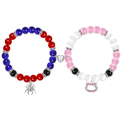 yumcute Matching Armbänder Kitty Spider Magnetische Armbänder Paar Damen Herren Herz-veränderter Partnerarmband Freundin Partner Geschenk für Halloween und Valentinstag yumcute Matching Armbänder Kitty Spider Magnetische Armbänder Paar Damen Herren Herz-veränderter Partnerarmband Freundin Partner Geschenk für Halloween und Valentinstag von yumcute