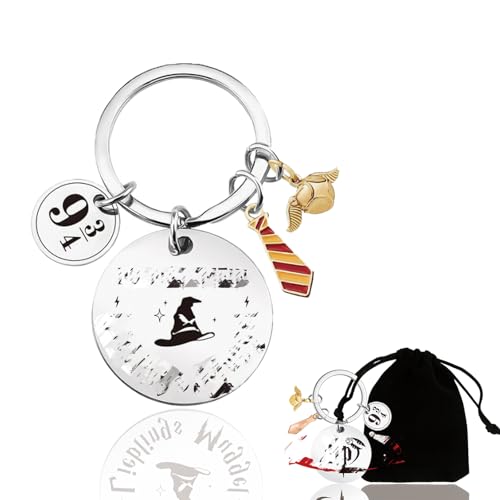 yumcute Schlüsselanhänger Zauber Thema, Personalisiert Schlüsselanhänger, Hexengeschenke für magische Fans, Beste freundin Geschenke, Geschenk für Frauen von yumcute