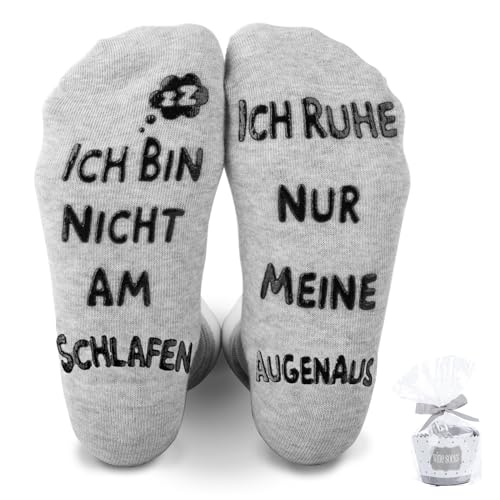 yumcute Socken mit Spruch, Lustige Socken Geschenke für Männer Geburtstagsgeschenk Weihnachtsgeschenke für Männer Opa Papa Socken Herren 37-44 von yumcute