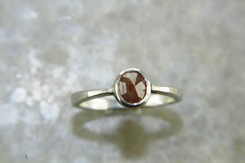 Roséschliff Diamant Ring, 925 Sterling Silber Bestes Geschenk Für Besonderen Moment von yunijewels