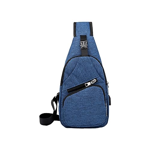 wasserdichte Umhängetasche für Outdoor Reisen – langlebige und leichte Stofftaschen für Herren, Tasche für Herren, Hüfttasche, Blau von yuwqqoajv