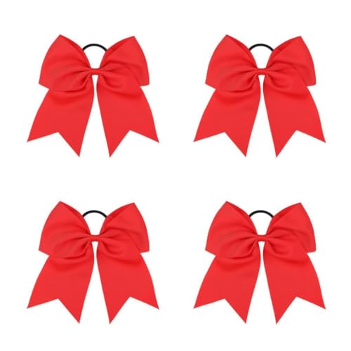 yuwqqoajv 4 Satz von Haargummis mit Schleife, praktische Geschenke für Mädchen, leicht und weich, mehrere Farben erhältlich, Polyester Haargummis 12 von yuwqqoajv