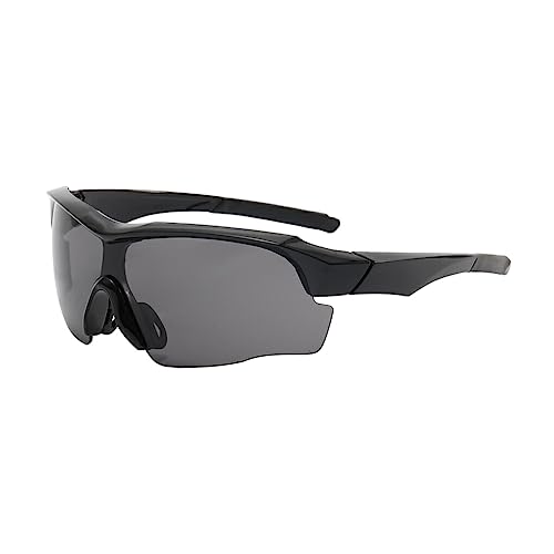 yuwqqoajv Outdoor Sportbrille für Herren – winddichte und bequeme Brillen Sonnenbrille, leicht, modisch, langlebig, wasserdicht, Schwarzgrau, Schwarzgrau von yuwqqoajv