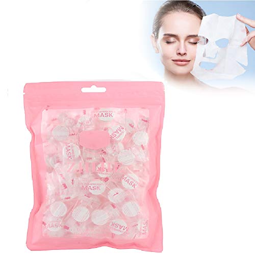 100Pcs Kompresse Masque Gesichtsmaske, Haut Pflege DIY Gesichts Papier Non Woven Fiber Skin Care Compressed, Hautpflege Compress Gesichtsmaske DIY Komprimierte Gesicht Masken von YUYTE