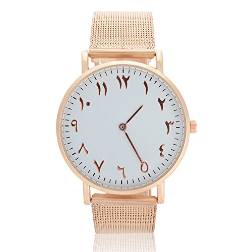 YUYTE Glitter Gold Uhr, Frauen Quarz Uhren, rundes Zifferblatt Uhrwerk Edelstahlarmband analoge Armbanduhr(#02) von YUYTE